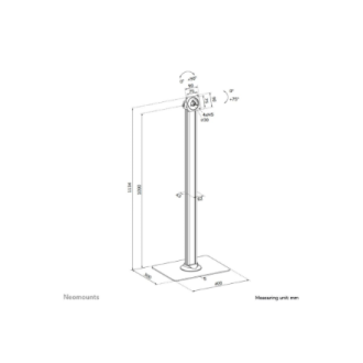 Neomounts Floor stand | Tilt, Rotate | FL15-627BL1 | Maximum weight (capacity) 3 kg | Black Neomounts Floor stand | Tilt, Rotate | FL15-627BL1 | Maximum weight (capacity) 3 kg | Black