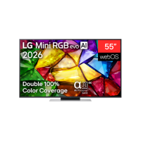 LG 4K evo AI Mini RGB TV | 55MRGB87B3B | 55 | Smart TV | webOS | UHD | Black