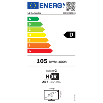 LG QNED 4K evo Mini LED TV | 86QNED85B3B | 86 | Smart TV | webOS | UHD | Black LG QNED 4K evo Mini LED TV | 86QNED85B3B | 86 | Smart TV | webOS | UHD | Black
