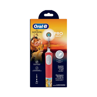 Oral-B Electric Toothbrush | Pro Kids 3+ Lion King | Rechargeable | For kids | Number of brush heads included 1 | Number of teet Oral-B Electric Toothbrush | Pro Kids 3+ Lion King | Rechargeable | For kids | Number of brush heads included 1 | Number of teet