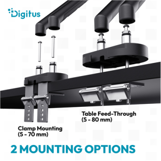 Digitus Desk Mount | Tilt, rotation, pivot | Dual design monitor mount, 2x 35 Digitus Desk Mount | Tilt, rotation, pivot | Dual design monitor mount, 2x 35