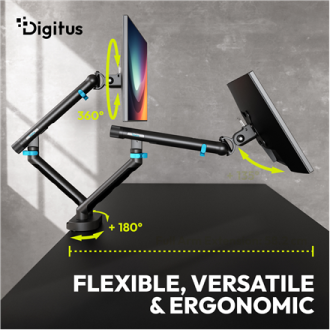 Digitus Desk Mount | Tilt, rotation, pivot | Dual design monitor mount, 2x 35 Digitus Desk Mount | Tilt, rotation, pivot | Dual design monitor mount, 2x 35