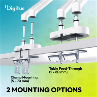 Digitus Desk Mount | Tilt, rotation, pivot | Dual design monitor mount, 2x 35 Digitus Desk Mount | Tilt, rotation, pivot | Dual design monitor mount, 2x 35