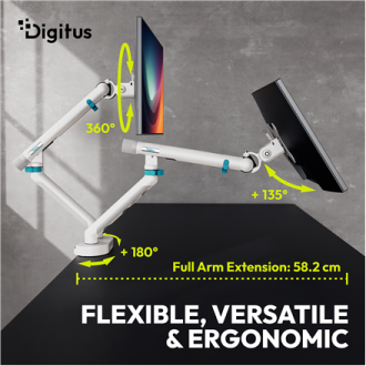 Digitus Desk Mount | Tilt, rotation, pivot | Dual design monitor mount, 2x 35 Digitus Desk Mount | Tilt, rotation, pivot | Dual design monitor mount, 2x 35