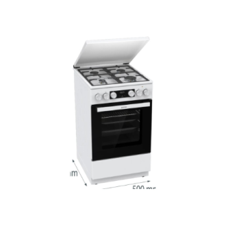 Gorenje GK5C42WF-B | Cooker | Hob type Gas | Oven type Electric | White | Width 50 cm | Grilling | Depth 59.4 cm | 70 L Gorenje GK5C42WF-B | Cooker | Hob type Gas | Oven type Electric | White | Width 50 cm | Grilling | Depth 59.4 cm | 70 L