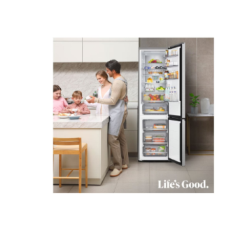 LG Refrigerator | GBBS716CMB | Energy efficiency class C | Free standing | Height 186 cm | Combi | Fridge net capacity 220 L | F LG Refrigerator | GBBS716CMB | Energy efficiency class C | Free standing | Height 186 cm | Combi | Fridge net capacity 220 L | F