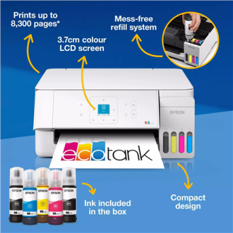 Epson Multifunctional printer | EcoTank L3366 | Inkjet | Colour | A4 | Wi-Fi | White Epson Multifunctional printer | EcoTank L3366 | Inkjet | Colour | A4 | Wi-Fi | White