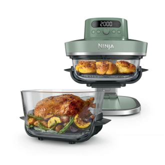 NINJA 5-in-1 XL Glass Air Fryer | AS090EUGN Crispi Pro | Power 2050 W | Capacity 5.7 L | Moss Green NINJA 5-in-1 XL Glass Air Fryer | AS090EUGN Crispi Pro | Power 2050 W | Capacity 5.7 L | Moss Green