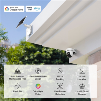 TP-LINK TC90 KIT | Solar-Powered Pan/Tilt Security Camera Kit | 3 MP | 4mm/F1.6 | MicroSD Card Up to 512 GB TP-LINK TC90 KIT | Solar-Powered Pan/Tilt Security Camera Kit | 3 MP | 4mm/F1.6 | MicroSD Card Up to 512 GB