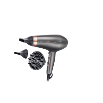 Remington | Hair Dryer | AC8820 | 2200 W | Number of temperature settings 3 | Ionic function | Diffuser nozzle | Silver Remington | Hair Dryer | AC8820 | 2200 W | Number of temperature settings 3 | Ionic function | Diffuser nozzle | Silver
