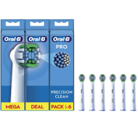 Oral-B | Precision Clean Brush Set | EB20RX-6 | Heads | For adults | Number of brush heads included 6 | White Oral-B | Precision Clean Brush Set | EB20RX-6 | Heads | For adults | Number of brush heads included 6 | White