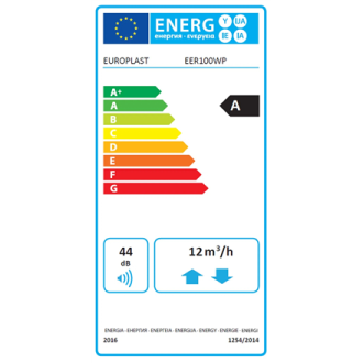 Europlast | Wall Recuperator | EER100WP, DN100 | White Europlast | Wall Recuperator | EER100WP, DN100 | White