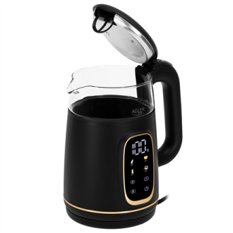 Adler Kettle with LED Display | AD 1305 | Electric | 2200 W | 1.7 L | Plastic | 360 rotational base | Black/Gold Adler Kettle with LED Display | AD 1305 | Electric | 2200 W | 1.7 L | Plastic | 360 rotational base | Black/Gold