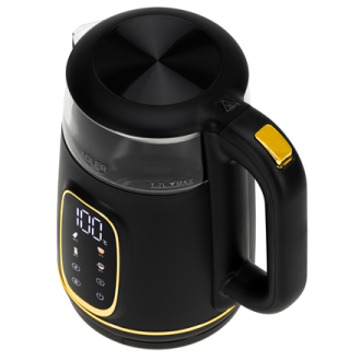 Adler Kettle with LED Display | AD 1305 | Electric | 2200 W | 1.7 L | Plastic | 360 rotational base | Black/Gold Adler Kettle with LED Display | AD 1305 | Electric | 2200 W | 1.7 L | Plastic | 360 rotational base | Black/Gold