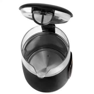 Adler Kettle with LED Display | AD 1305 | Electric | 2200 W | 1.7 L | Plastic | 360 rotational base | Black/Gold Adler Kettle with LED Display | AD 1305 | Electric | 2200 W | 1.7 L | Plastic | 360 rotational base | Black/Gold