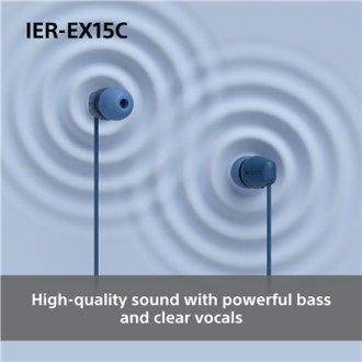 Sony Earbuds | IER EX15C | Wired | In-ear | Microphone | Black Sony Earbuds | IER EX15C | Wired | In-ear | Microphone | Black