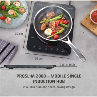 Caso Mobile Single Hob | ProSlim 2000 | Induction | Number of burners/cooking zones 1 | Touch | Timer | Black Caso Mobile Single Hob | ProSlim 2000 | Induction | Number of burners/cooking zones 1 | Touch | Timer | Black