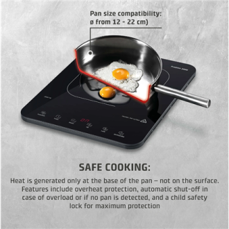 Caso Mobile Single Hob | ProSlim 2000 | Induction | Number of burners/cooking zones 1 | Touch | Timer | Black Caso Mobile Single Hob | ProSlim 2000 | Induction | Number of burners/cooking zones 1 | Touch | Timer | Black