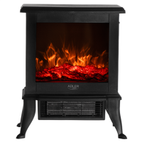 Adler Electric Fireplace | AD 7754 | Ceramic | 1800 W | Number of power levels 2 | Black Adler Electric Fireplace | AD 7754 | Ceramic | 1800 W | Number of power levels 2 | Black