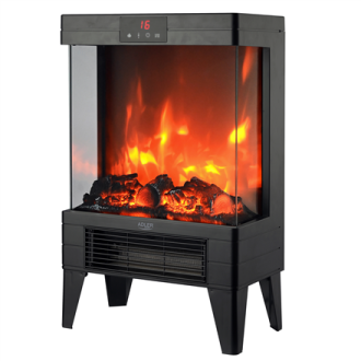 Adler LED electric fireplace with remote control | AD 7755 | Ceramic Heater | 2000 W | Number of power levels 2 | Black Adler LED electric fireplace with remote control | AD 7755 | Ceramic Heater | 2000 W | Number of power levels 2 | Black