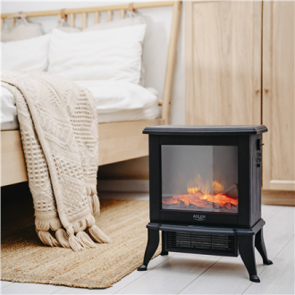 Adler Electric Fireplace | AD 7754 | Ceramic | 1800 W | Number of power levels 2 | Black