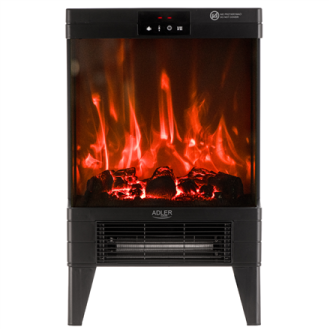 Adler LED electric fireplace with remote control | AD 7755 | Ceramic Heater | 2000 W | Number of power levels 2 | Black Adler LED electric fireplace with remote control | AD 7755 | Ceramic Heater | 2000 W | Number of power levels 2 | Black
