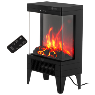 Adler LED electric fireplace with remote control | AD 7755 | Ceramic Heater | 2000 W | Number of power levels 2 | Black Adler LED electric fireplace with remote control | AD 7755 | Ceramic Heater | 2000 W | Number of power levels 2 | Black
