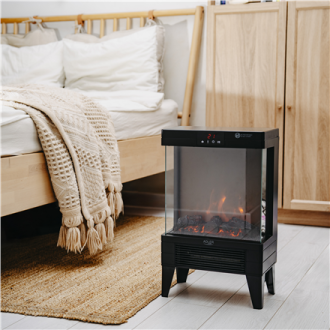 Adler LED electric fireplace with remote control | AD 7755 | Ceramic Heater | 2000 W | Number of power levels 2 | Black Adler LED electric fireplace with remote control | AD 7755 | Ceramic Heater | 2000 W | Number of power levels 2 | Black