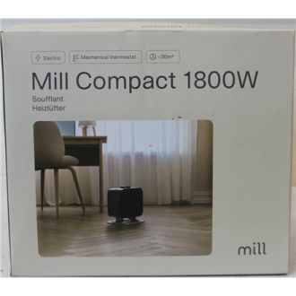 SALE OUT. Mill | Heater | CUS1800MECBA | PTC Fan | 1800 W | Suitable for rooms up to 30 m | Black | DAMAGED PACKAGING SALE OUT. Mill | Heater | CUS1800MECBA | PTC Fan | 1800 W | Suitable for rooms up to 30 m | Black | DAMAGED PACKAGING