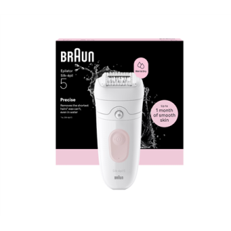 Braun Epilator | Silk- pil 5 SE5-000 | Operating time (max) 40 min | Number of power levels 2 | Wet & Dry | White/Pink Braun Epilator | Silk- pil 5 SE5-000 | Operating time (max) 40 min | Number of power levels 2 | Wet & Dry | White/Pink