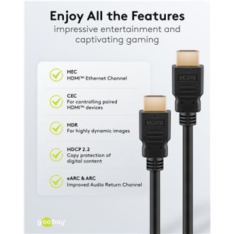 Goobay 80104 Soft HDMI High-Speed Cable with Ethernet | Soft | 3 m Goobay 80104 Soft HDMI High-Speed Cable with Ethernet | Soft | 3 m