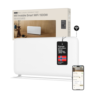 Mill WiFi Panel Heater | PA1500WIFI4A | Panel Heater | 1500 W | Suitable for rooms up to 22 m | White | IPX4 Mill WiFi Panel Heater | PA1500WIFI4A | Panel Heater | 1500 W | Suitable for rooms up to 22 m | White | IPX4