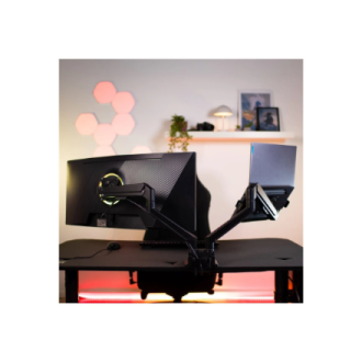 Arozzi Desk Mount | Neo Duo - Gas Spring Monitor Arm AZ-ALZARE-NEO-DUO-BK | Tilt, Swivel, Rotation | Maximum weight (capacity) 9 Arozzi Desk Mount | Neo Duo - Gas Spring Monitor Arm AZ-ALZARE-NEO-DUO-BK | Tilt, Swivel, Rotation | Maximum weight (capacity) 9