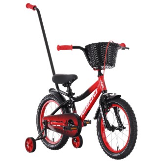 Jalgratas Tabou Rocket 16 must-punane (Tüüp: GENT, Aasta: 2026, Raam_Materjal: HI-TEN TERAS, Ees_Löök: EI, Tagumine_Löök: EI, Ketas_Pidur: EI)