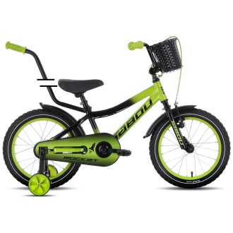 Jalgratas Tabou Rocket 16 must-roheline (Tüüp: GENT, Aasta: 2026, Raam_Materjal: HI-TEN TERAS, Ees_Löök: EI, Tagumine_Löök: EI, Ketas_Pidur: EI)