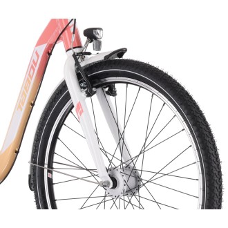 Jalgratas Tabou Queen 26 Plus coral-white (Type: LADY, Year: 2026, Frame_Material: ALLOY, Front_Shock: NO, Rear_Shock: NO, Disc_Brake: NO)
