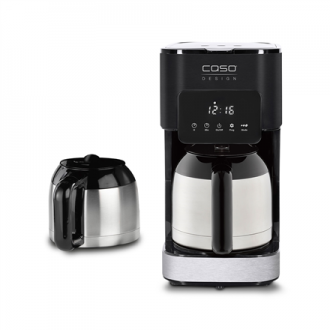 Caso Taste & Style Duo Thermo Design coffee maker with two insulated jugs, Capacity 10 cups, Black/Stainless Steel