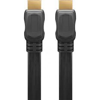 Goobay 61729 High Speed HDMI FLAT-cable with Ethernet, Gold Plated, 2m