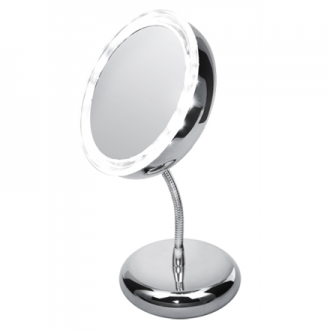 Adler AD 2159 Mirror, 4 AAA batteries, LED Lightening, Diameter 15 cm, Chrome