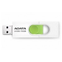 ADATA AUV320 512GB USB Flash Drive, White/Green ADATA