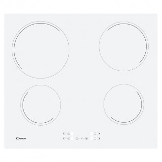 Candy CH64CCW Hob, Vitroceramic, Width 59 cm, 4 cooking zones, Touch control, White Candy CH64CCW Hob, Vitroceramic, Width 59 cm, 4 cooking zones, Touch control, White