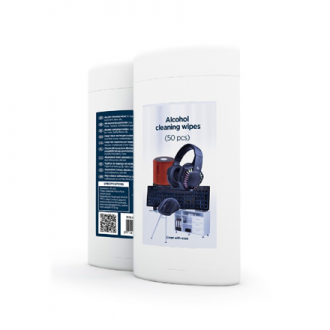 Gembird CK-AWW50-01 Alcohol cleaning wipes (50 pcs), micro-fiber Gembird