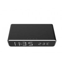Gembird DAC-WPC-01 Digital alarm clock with wireless charging function, black Gembird
