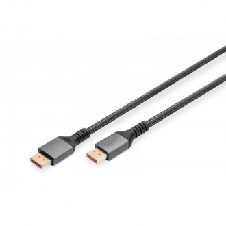 DIGITUS 16K DisplayPort Connection Cable, Version 2.1, 1m, 80G, Black | Digitus DIGITUS 16K DisplayPort Connection Cable, Version 2.1, 1m, 80G, Black | Digitus