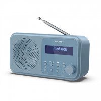 Sharp DR-P420(BL) Tokyo Portable Digital Radio, FM/DAB/DAB+, Bluetooth 5.0, USB or Battery Powered, Blue Sharp
