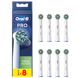 Oral-B | Replaceable toothbrush heads | EB50RX-8 Cross Action Pro | Heads | For adults | Number of brush heads included 8 | Whit Oral-B | Replaceable toothbrush heads | EB50RX-8 Cross Action Pro | Heads | For adults | Number of brush heads included 8 | Whit