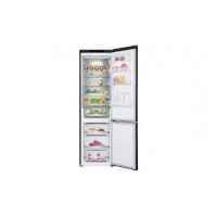 LG GBV5240CEP Refrigerator, Free-standing, Bottom freezer, C, Height 2,03 m, Net fridge 277 L, Net freezer 110 L, Black