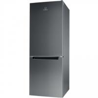 Indesit LI6 S2E X Refrigerator,E, Free-standing, Combi, Height 1.59 m, Net fridge 197 L, Net freezer 75 L, Inox | INDESIT