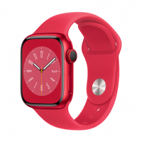 Apple Watch Series 8 GPS + Cellular 41mm (PRODUCT)RED Aluminium Case with (PRODUCT)RED Sport Band - Regular