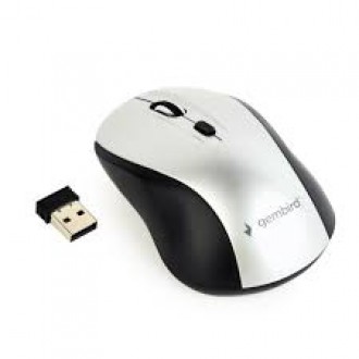 Gembird MUSW-4B-02-BS Wireless optical mouse, black/silver Gembird